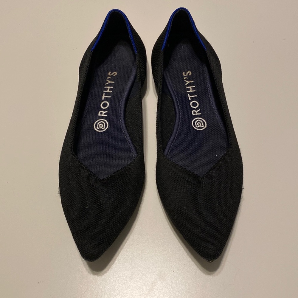 Rothy’s The Point, Black Solid 9.5